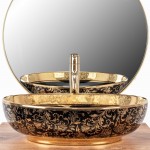Накладной умывальник Rea Margot Black Gold